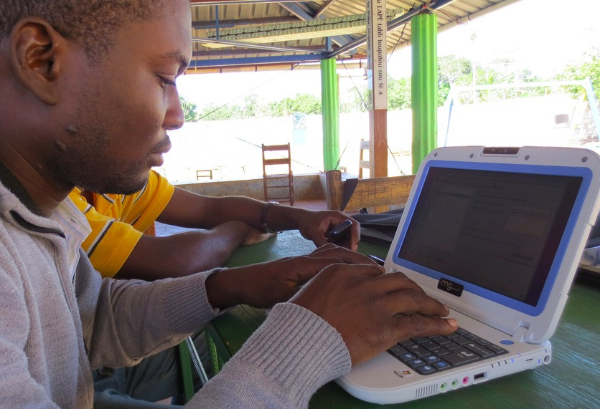 James Lazarre learning FrontlineSMS