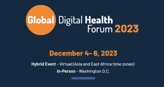 Regístrese ahora: Foro Mundial de Salud Digital del 4 al 6 de diciembre de 2023